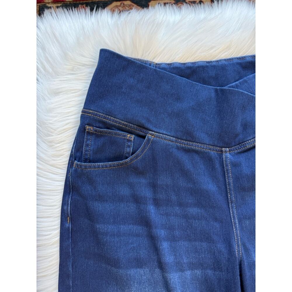 Halara Flex Dark Wash High Waisted Crossover Wide Leg Jeans - Picture 6 of 8